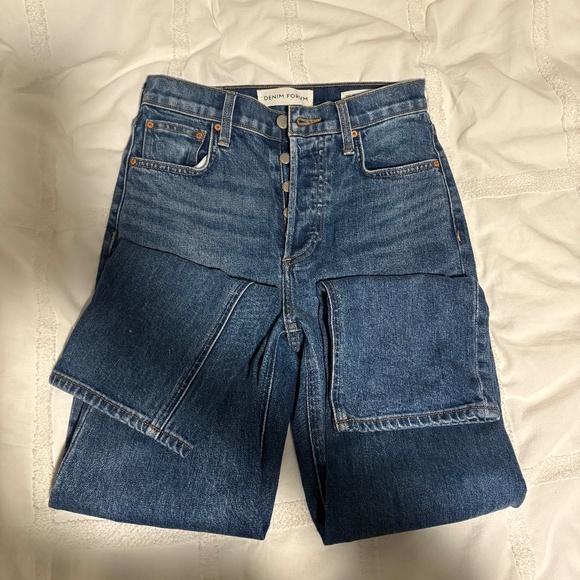 Denim Forum “Arlo” High Rise Straight Jeans – Size 25 (28L) - Picture 1 of 4